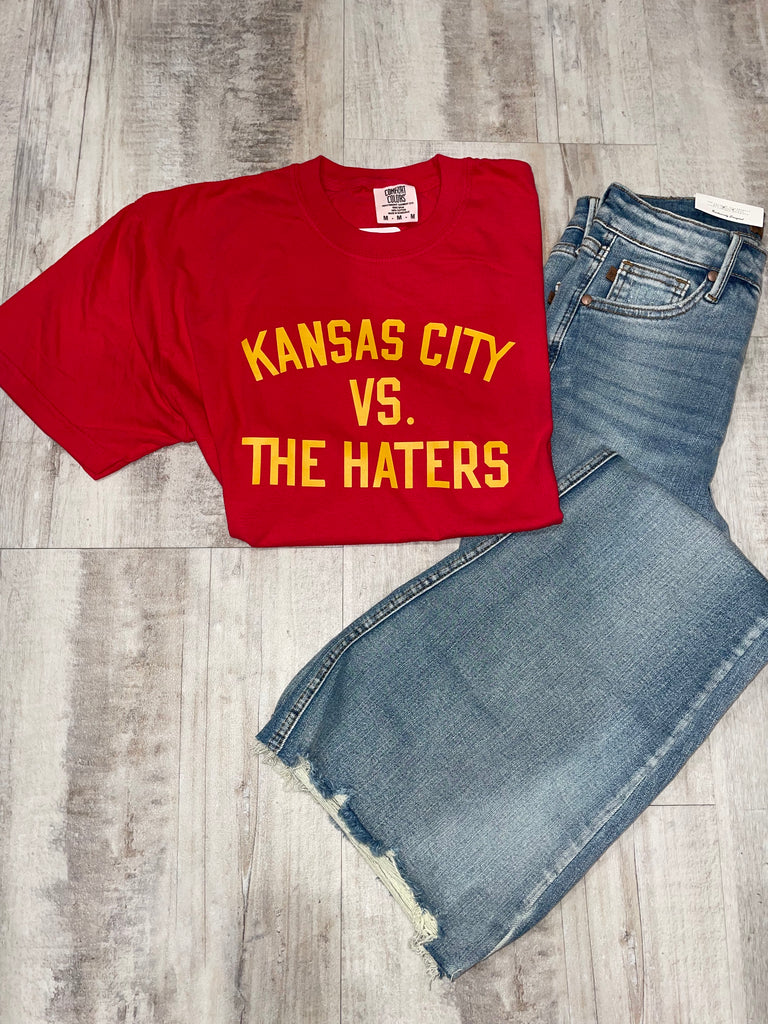 KC Vs. Haters Graphic Tee-Graphic Tees-Tres Birdos Graphic Tees-Three Birdies Boutique, Women's Fashion Boutique Located in Kearney, MO