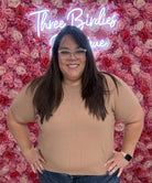 Mocha Cap Sleeve Top { product_type }}