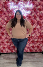 Mocha Cap Sleeve Top { product_type }}