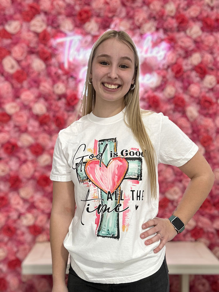 God is Good All the Time-Graphic Tees-Tres Birdos Graphic Tees-Three Birdies Boutique, Women's Fashion Boutique Located in Kearney, MO