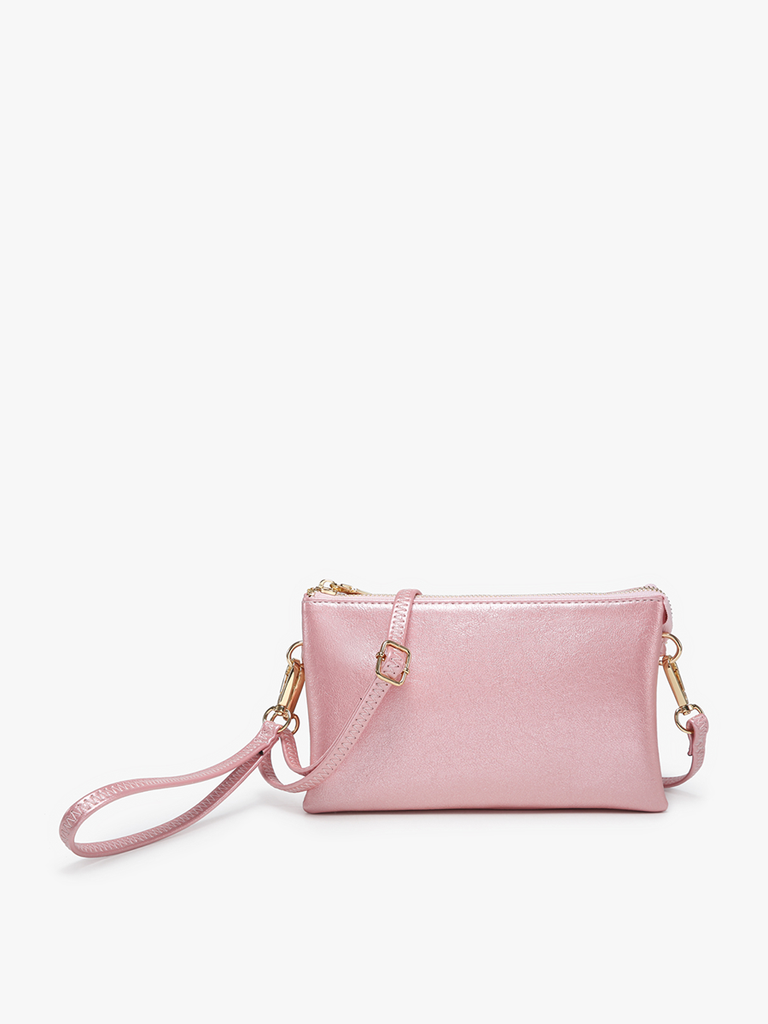 Riley Rose Quartz Crossbody/Wristlet-Handbags-Jen & Co.-Three Birdies Boutique, Women's Fashion Boutique Located in Kearney, MO