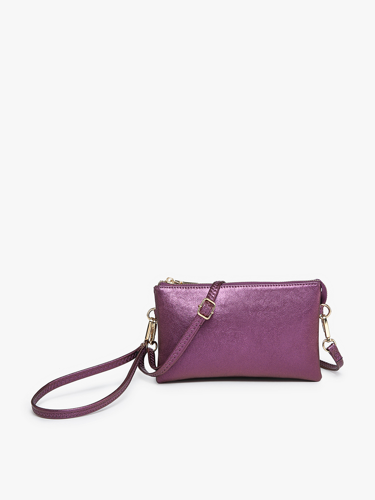 Riley Sapphire Purple Crossbody/Wristlet-Handbags-Jen & Co.-Three Birdies Boutique, Women's Fashion Boutique Located in Kearney, MO