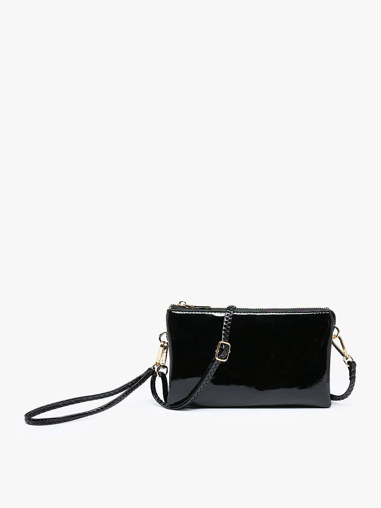 Riley Black Crossbody/Wristlet-Handbags-Jen & Co.-Three Birdies Boutique, Women's Fashion Boutique Located in Kearney, MO