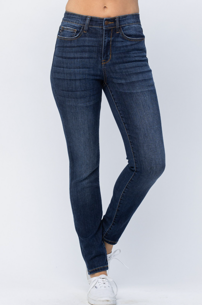 Judy Blue Hi-Rise Clean Relaxed Fit-Denim-Judy Blue-Three Birdies Boutique, Women's Fashion Boutique Located in Kearney, MO