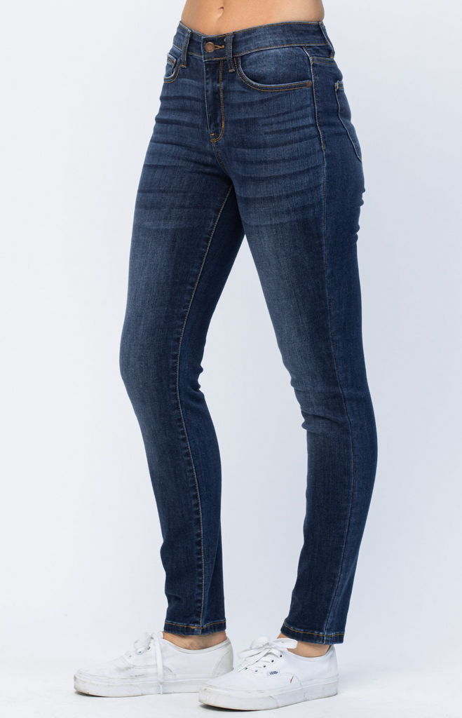 Judy Blue Hi-Rise Clean Relaxed Fit-Denim-Judy Blue-Three Birdies Boutique, Women's Fashion Boutique Located in Kearney, MO
