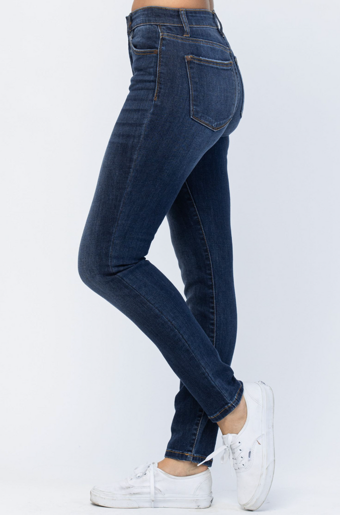 Judy Blue Hi-Rise Clean Relaxed Fit-Denim-Judy Blue-Three Birdies Boutique, Women's Fashion Boutique Located in Kearney, MO