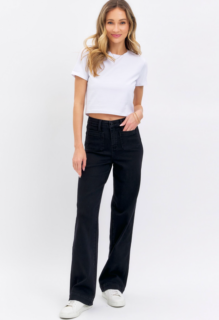 Judy Blue HW Patch Pocket Straight Leg
