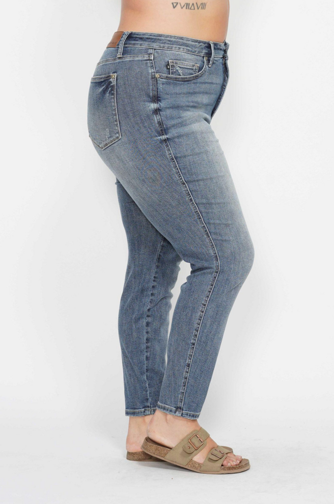Judy Blue Contrast Wash Skinny Jeans