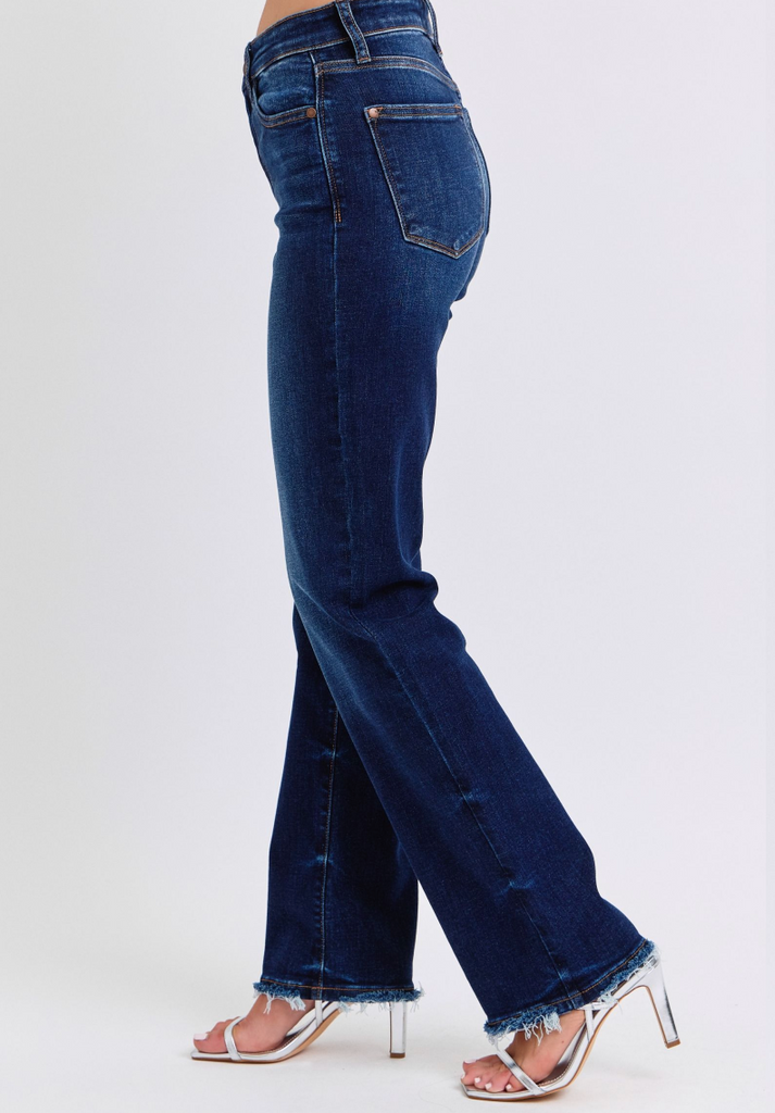 Judy Blue Straight Leg With Fray Hem