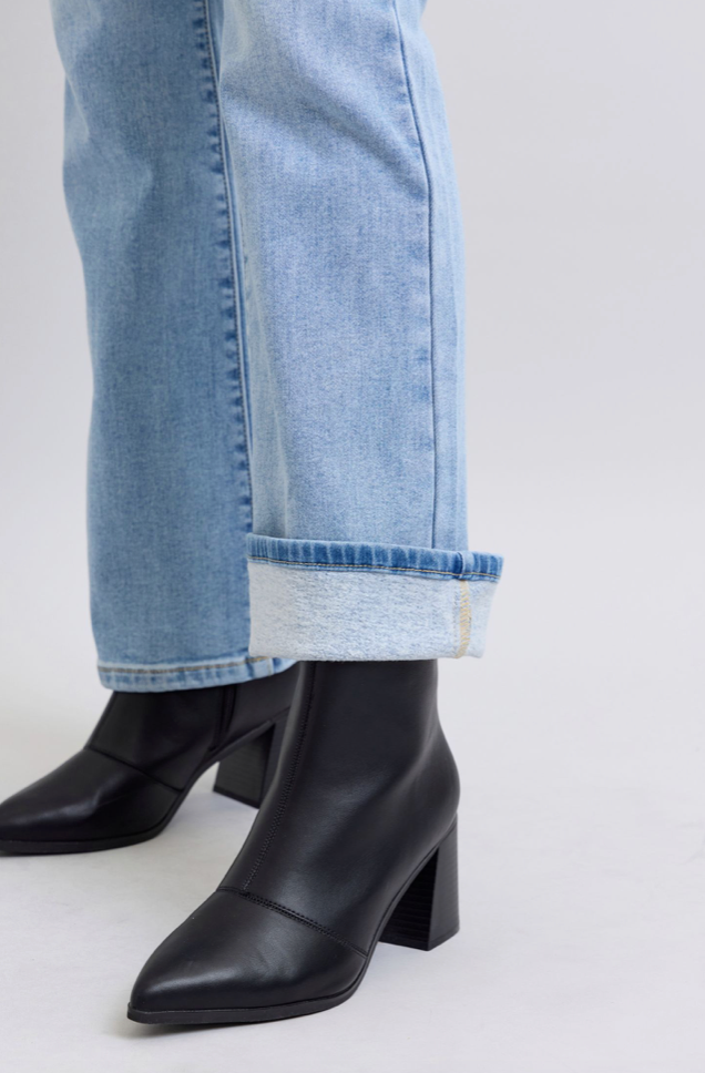 Judy Blue Thermal Bootcut Jeans-Denim-Judy Blue-Three Birdies Boutique, Women's Fashion Boutique Located in Kearney, MO