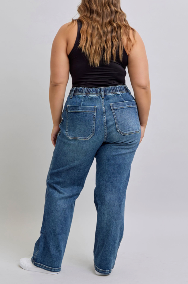 Judy Blue High Waist Drawstring Wide Leg