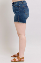 Judy Blue HW Tummy Control Fray Hem Short { product_type }}