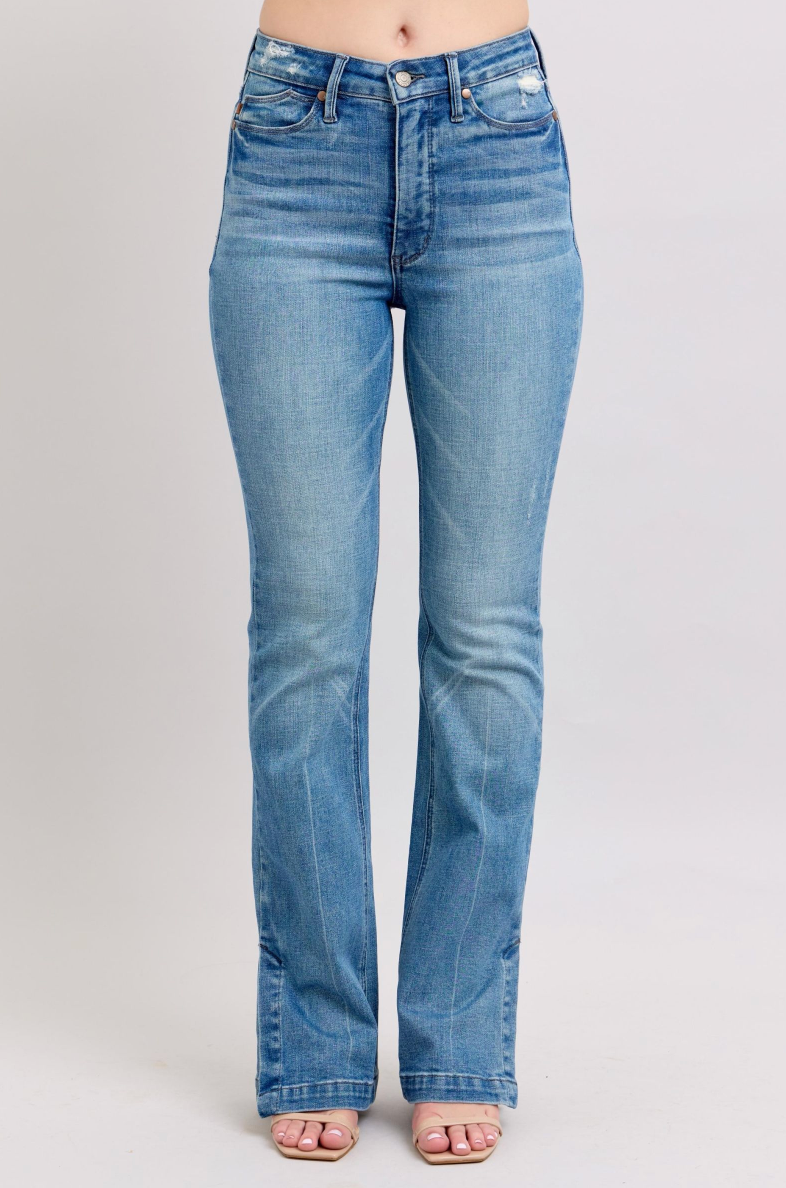Judy Blue TC Side Slit Bootcut { product_type }}