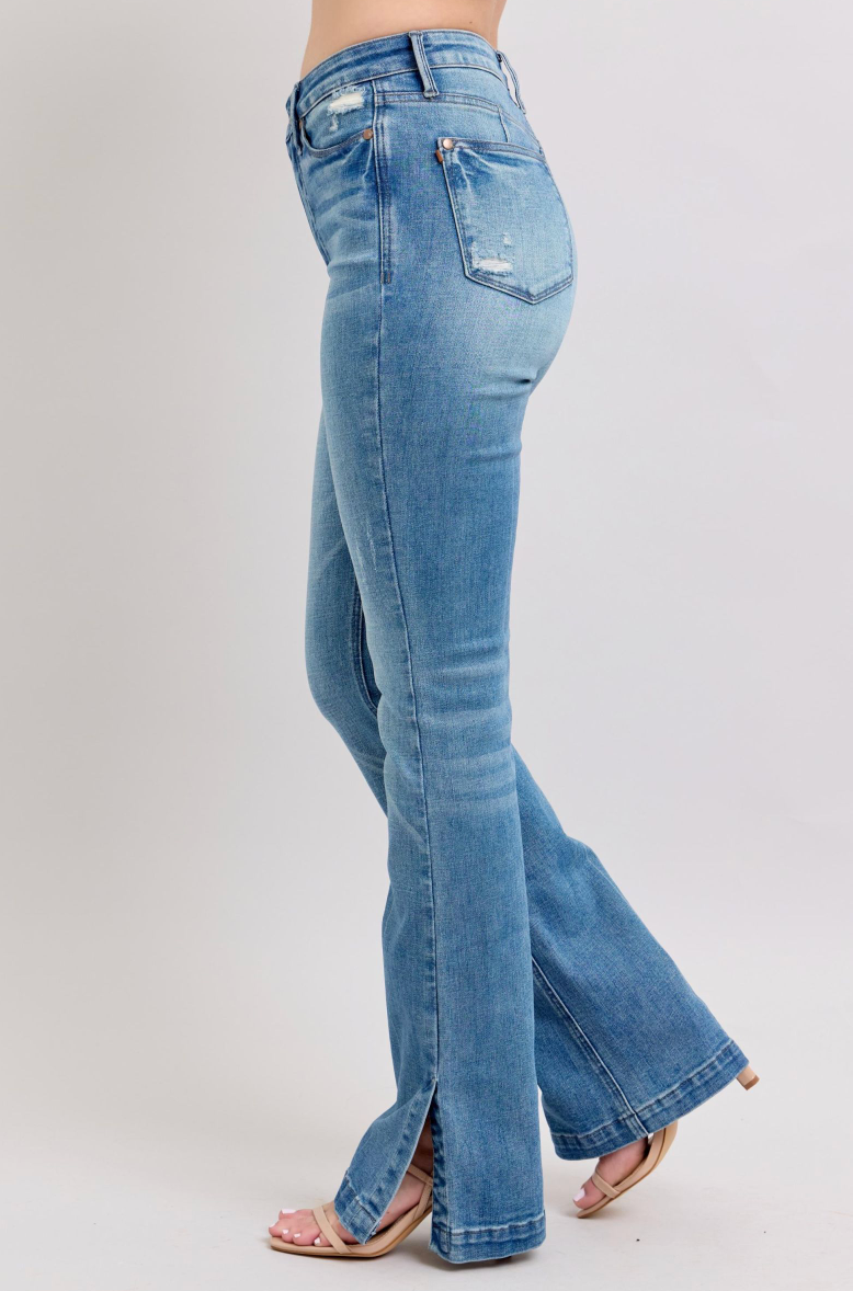 Judy Blue TC Side Slit Bootcut { product_type }}