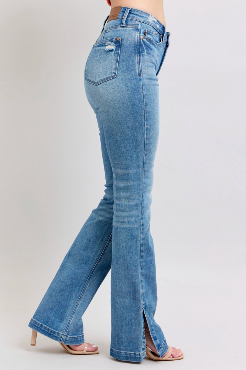 Judy Blue TC Side Slit Bootcut { product_type }}