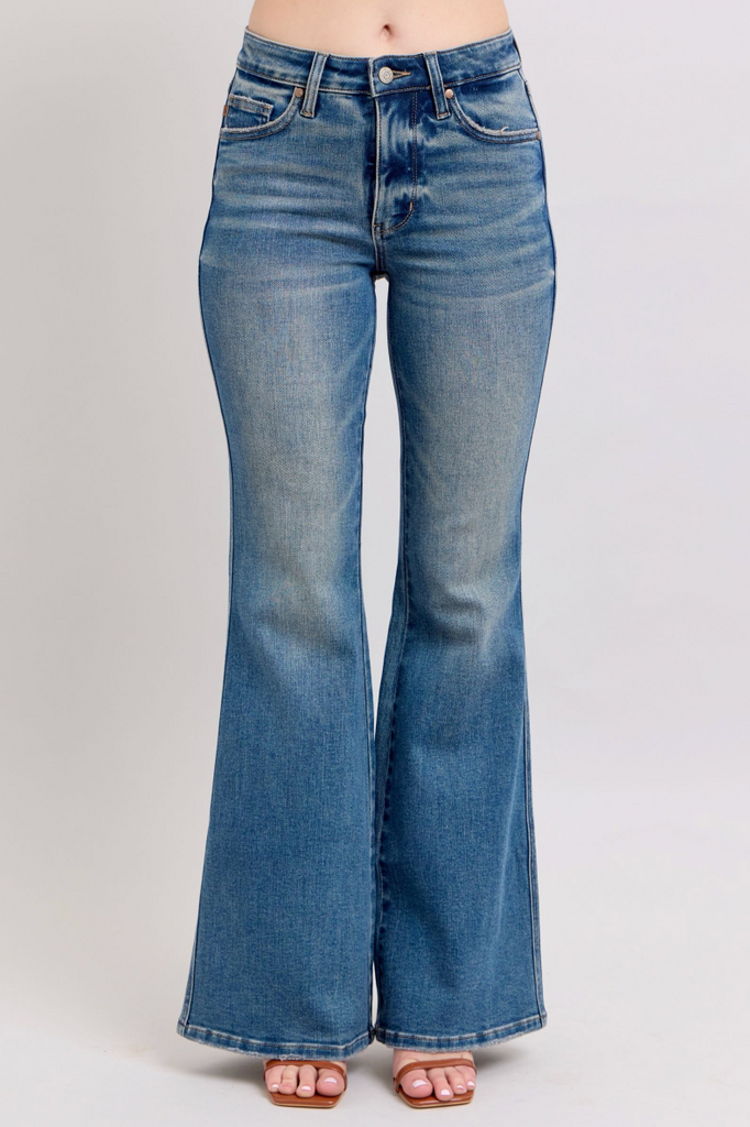 Judy Blue Vintage Wash Shield Pocket Flare