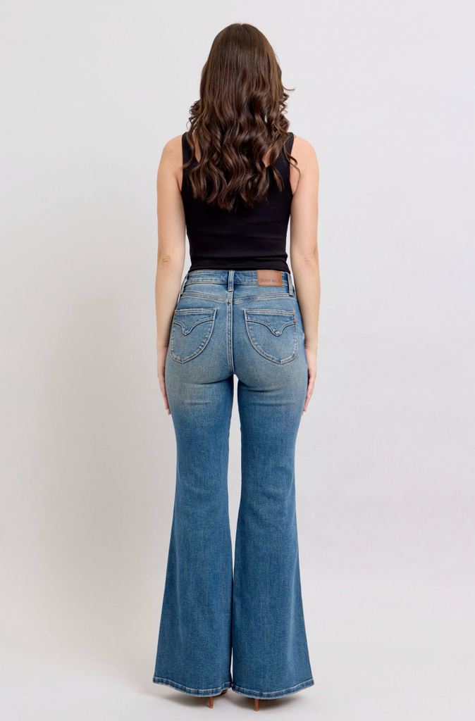 Judy Blue Vintage Wash Shield Pocket Flare