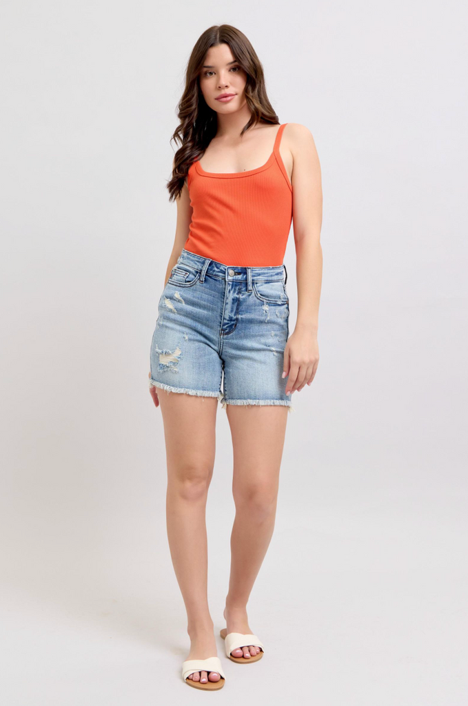 Judy Blue High Waist Shorts-Shorts-Judy Blue-Three Birdies Boutique, Women's Fashion Boutique Located in Kearney, MO