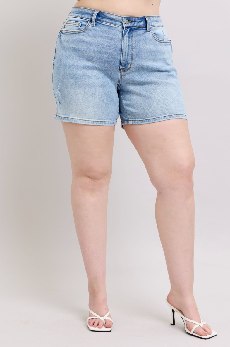 Judy Blue Vintage Wash Dad Shorts { product_type }}
