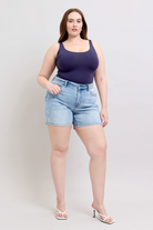 Judy Blue Vintage Wash Dad Shorts { product_type }}