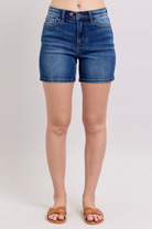 Judy Blue Double Button Dad Shorts { product_type }}