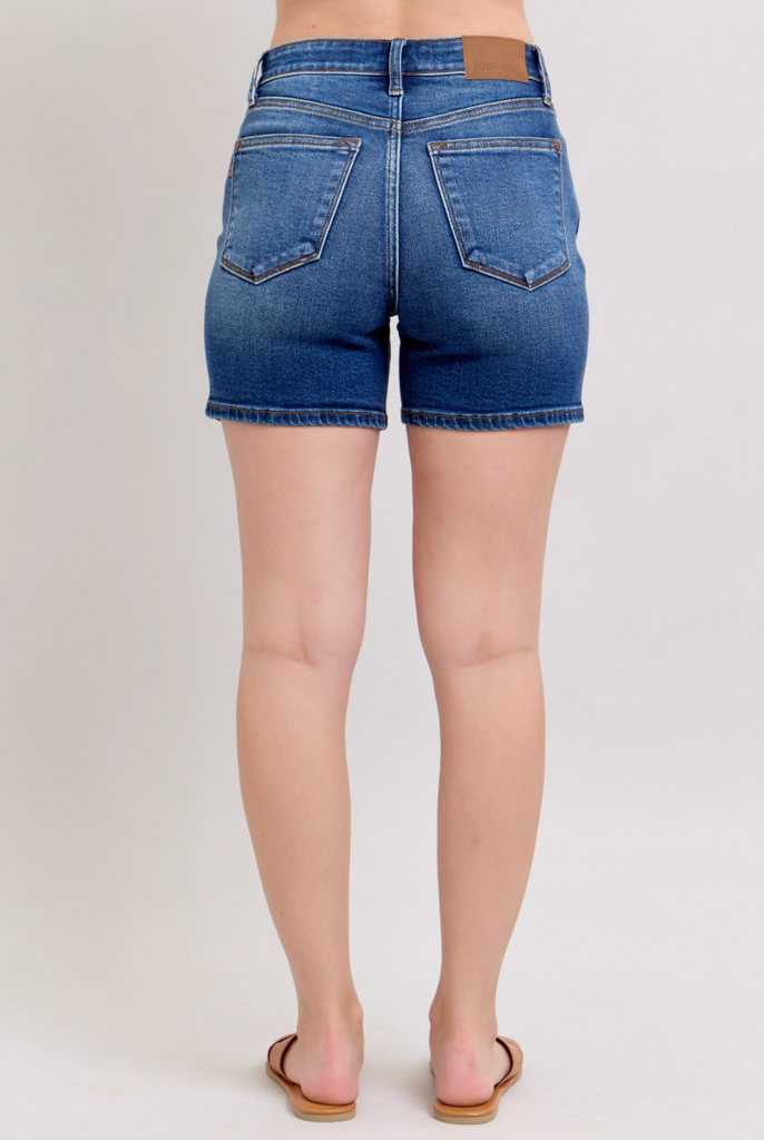 Judy Blue Double Button Dad Shorts-Shorts-Judy Blue-Three Birdies Boutique, Women's Fashion Boutique Located in Kearney, MO