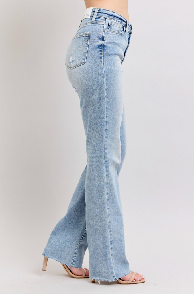 Judy Blue Light Wash Dad Jean-Denim-Judy Blue-Three Birdies Boutique, Women's Fashion Boutique Located in Kearney, MO
