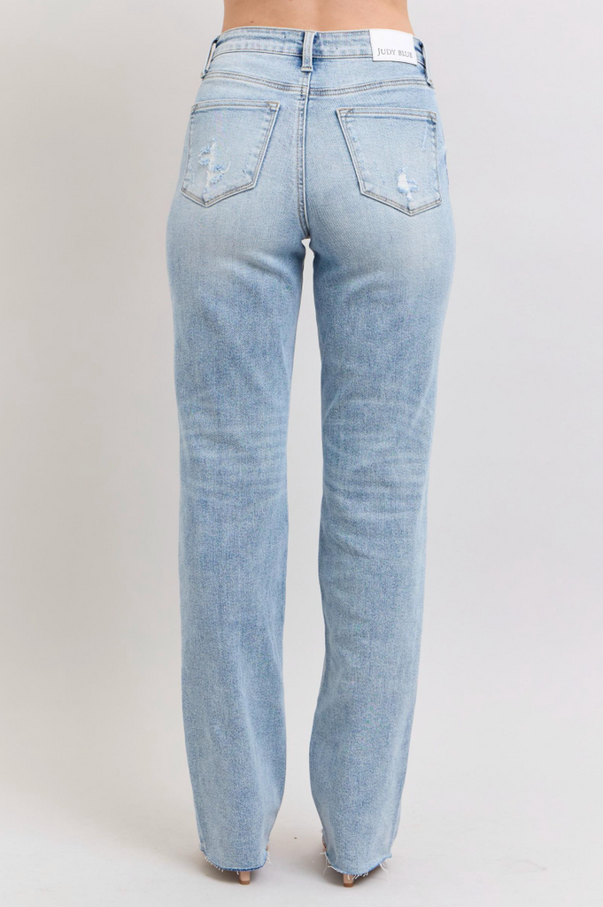 Judy Blue Light Wash Dad Jean-Denim-Judy Blue-Three Birdies Boutique, Women's Fashion Boutique Located in Kearney, MO