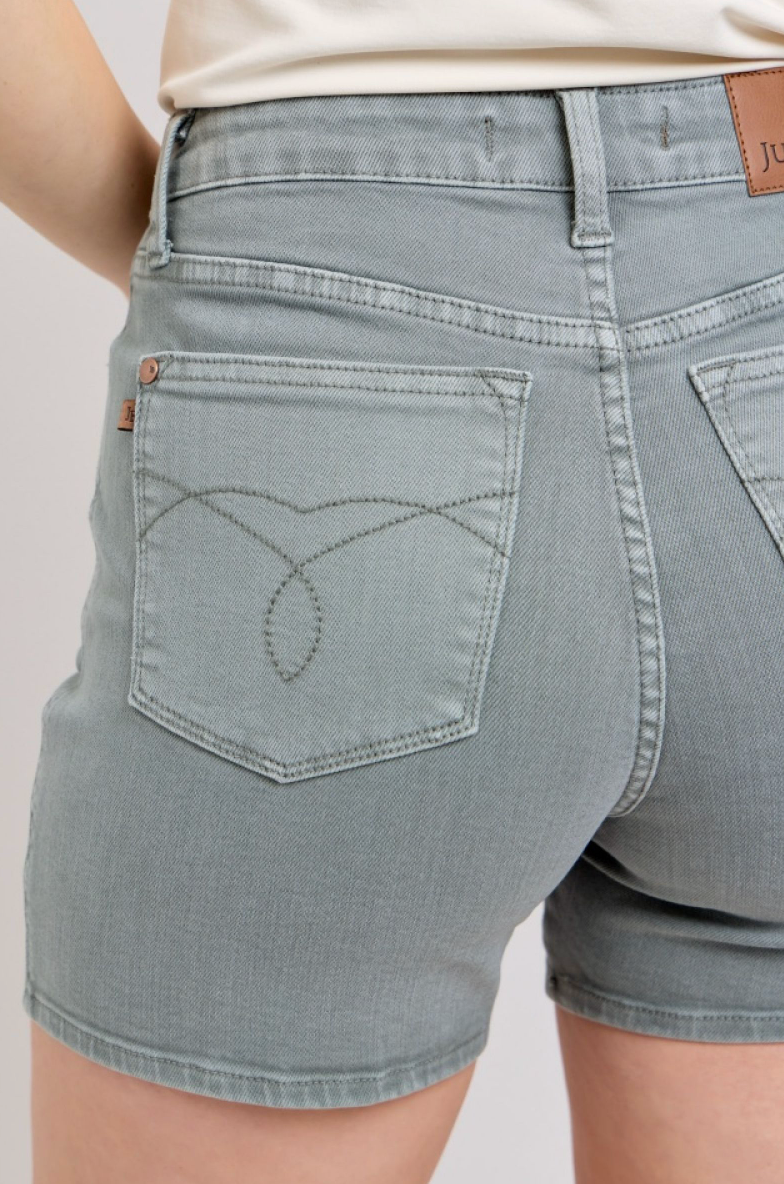 Judy Blue Sage Embroidered Shorts { product_type }}