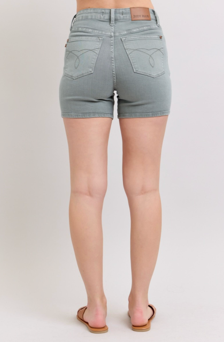 Judy Blue Sage Embroidered Shorts { product_type }}