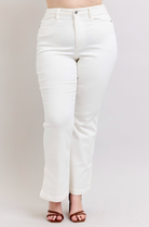 Judy Blue White Side Slit Bootcut { product_type }}