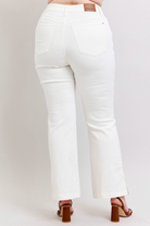 Judy Blue White Side Slit Bootcut { product_type }}
