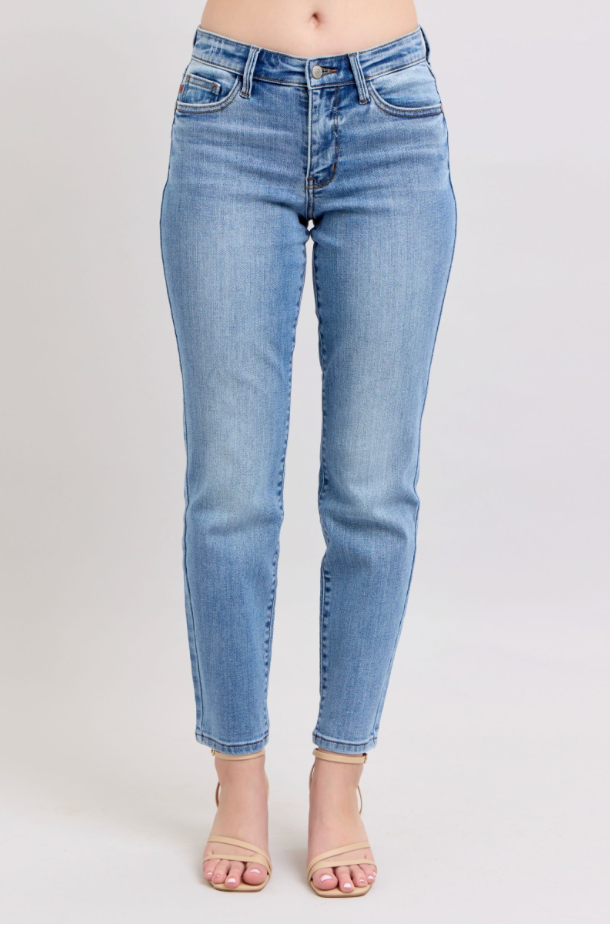 Judy Blue Vintage Wash Slim Fit MR-Denim-Judy Blue-Three Birdies Boutique, Women's Fashion Boutique Located in Kearney, MO
