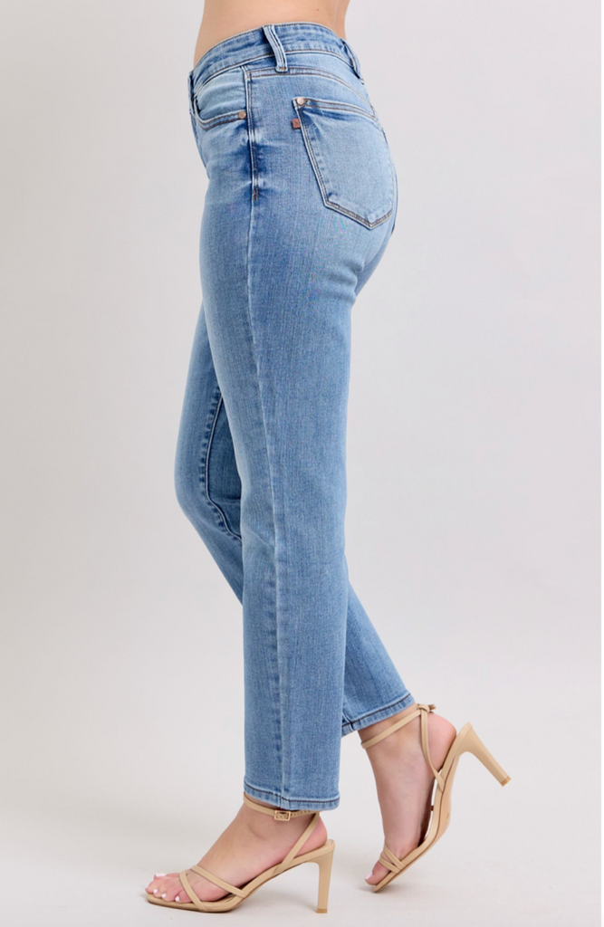 Judy Blue Vintage Wash Slim Fit MR-Denim-Judy Blue-Three Birdies Boutique, Women's Fashion Boutique Located in Kearney, MO
