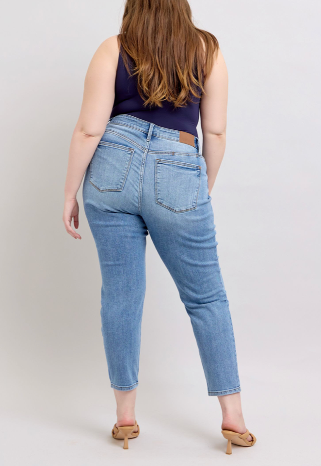 Judy Blue Vintage Wash Slim Fit MR-Denim-Judy Blue-Three Birdies Boutique, Women's Fashion Boutique Located in Kearney, MO