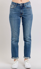 Judy Blue Vintage Wash Boyfriend Cuffed { product_type }}