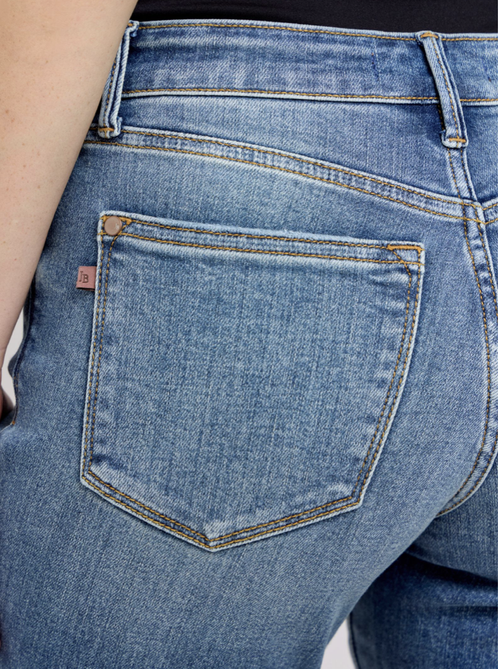 Judy Blue Vintage Wash Boyfriend Cuffed-Denim-Judy Blue-Three Birdies Boutique, Women's Fashion Boutique Located in Kearney, MO