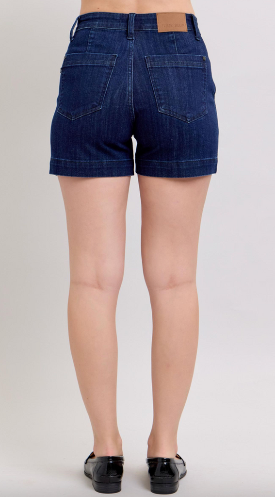 Judy Blue HW Trouser Shorts-Shorts-Judy Blue-Three Birdies Boutique, Women's Fashion Boutique Located in Kearney, MO