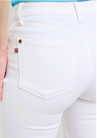 Judy Blue White Cuffed Capri { product_type }}