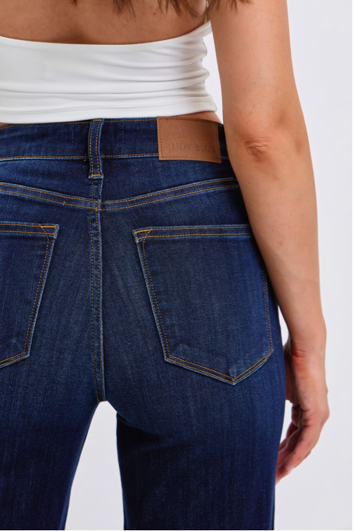 Judy Blue HW Contrast Thread Straight-Denim-Judy Blue-Three Birdies Boutique, Women's Fashion Boutique Located in Kearney, MO