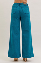 Judy Blue Mid Rise Utility Wide Teal { product_type }}