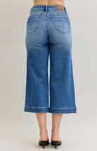 Judy Blue Wide Leg Crop Jeans-Denim-Judy Blue-Three Birdies Boutique, Women's Fashion Boutique Located in Kearney, MO