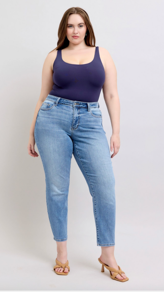Judy Blue Vintage Wash Slim Fit MR-Denim-Judy Blue-Three Birdies Boutique, Women's Fashion Boutique Located in Kearney, MO