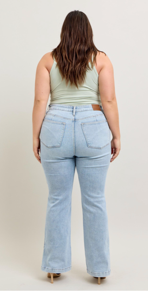 Judy Blue TC Vintage Side Slit Bootcut-Denim-Judy Blue-Three Birdies Boutique, Women's Fashion Boutique Located in Kearney, MO