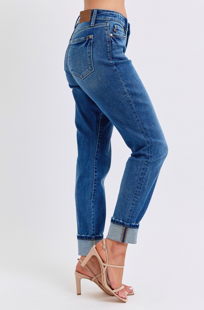 Judy Blue Mid-Rise Boyfriend-Denim-Judy Blue-Three Birdies Boutique, Women's Fashion Boutique Located in Kearney, MO