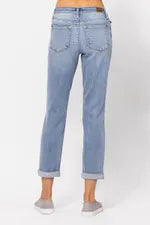 Judy Blue Bleach Wash Boyfriend Jeans-Denim-Judy Blue-Three Birdies Boutique, Women's Fashion Boutique Located in Kearney, MO