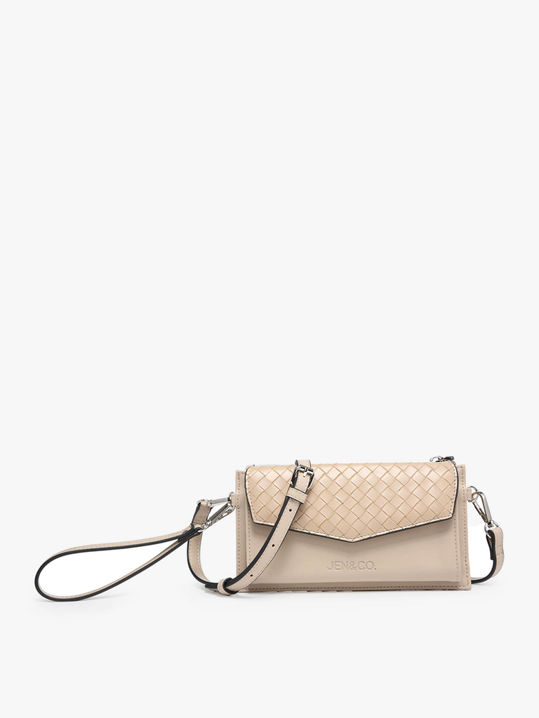 Elle Wallet Lt. Beige Crossbody -Crossbody-Jen & Co.-Three Birdies Boutique, Women's Fashion Boutique Located in Kearney, MO