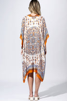 Orange Peel Paisley Border Kimono { product_type }}