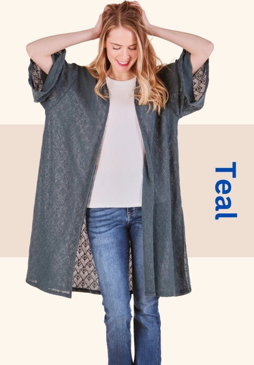 Knitted Duster Cardigan-Shirts & Tops-P.S. Kate-Three Birdies Boutique, Women's Fashion Boutique Located in Kearney, MO