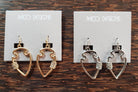 Stylish Small Bling Arrowhead Earrings Silver or Gold : Gold { product_type }}